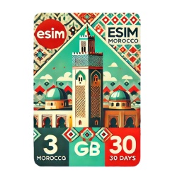 Roaming eSIM 3GB date, eSIM de Mare viteza pana la 5G, valabil 30 zile din momentul activarii, Maroc