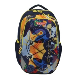 RUCSAC HERLITZ STRINGS PRO: ERGONOMIC, SPATIOS, POLIESTER RECICLAT REZISTENT LA APA, BRETELE AJUSTABILE, BANDA/FERMOARE REFLECTORIZANTE, MOTIV ART