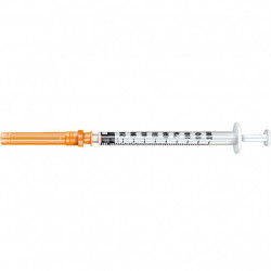 Seringa insulina 1ml PiC Solution cu ac detasabil / 100 buc