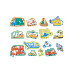 Set 15 puzzle-uri vehicule (18-36 luni) - Img 1