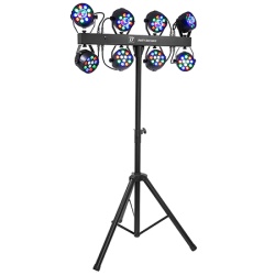SET 8 PAR-URI 12X1W RGBW + TREPIED SI HUSE TRANSPORT - Img 1