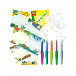 Set carioci colorate cu aerograf si matrite cu animale - Img 2