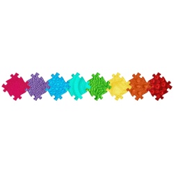 Set Covorase ortopedice senzoriale tip puzzle Curcubeu - Img 2
