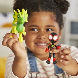 SPIDEY SI PRIETENII MARVEL DINO WEBS MILES SPIN MORALES SI MARVEL&#39;S ELECTROSAURUS - Img 3