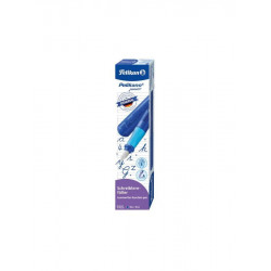 STILOU PELIKANO JUNIOR, PENITA A, GRIP ERGONOMIC, PENTRU DREPTACI, 1 PATRON MARE ALBASTRU INCLUS, CULORI ASORTATE ROZ/TURCOAZ/ANTRACIT/ALBASTRU, BLISTER