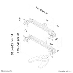 Suport cvadruplu mon. birou NM 19"-30" - Img 10