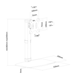 Suport monitor birou NM 10"-30" 6kg ng - Img 3