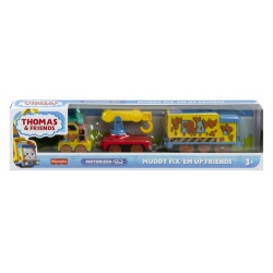 THOMAS LOCOMOTIVA MOTORIZATA MUDDY FIX EM UP FRIENDS CU 2 VAGOANE - Img 1