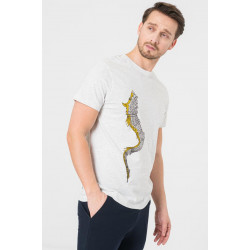 TRICOU CASUAL DRACON BARBATI LIGHT GRAY- - Img 1