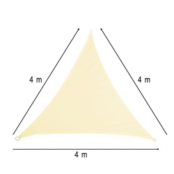 Umbrar de gradina triunghiular, impermeabil, culoare Bej, dimensiune 4 x 4 x 4 m - Img 11