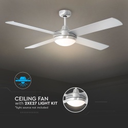 VENTILATOR TIP CANDELABRU 2X E27 - ARGINTIU - Img 7