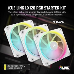 Ventilatorare CR iCUE LINK LX120 RGB WH - Img 8