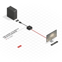 Adaptor Lindy DisplayPort 1.2 - HDMI 2.0 - Img 2