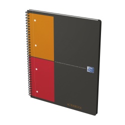 AGENDA ORGANIZATOR OXFORD INTERNATIONAL ACTIVE BOOK, A4+ 80F, HARTIE OPTIK 90G/MP, SPIRA DUBLA, SCRIBZEE, COPERTA PP, PEFC, MARGINI DUBLE SI ANTET, MICROPERFORATII SI 4 PERFORATII, SEMN CARTE/SEPARATOR REPOZ, BUZUNAR INTERIOR, PATRATELE, CULOARE GRI