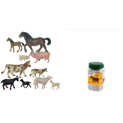 Animale domestice cu puii set de 10 figurine - Miniland - Img 4