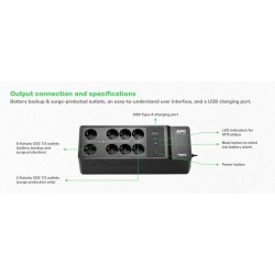 APC Back-UPS, 500VA/300W Floor/Wall - Img 5