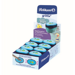 ASCUTITOARE DUBLA GRIFFIX, CULOARE ALBASTRA, SET 8 BUCATI, PREZENTARE PE DISPLAY