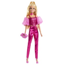 BARBIE DELUXE STYLE PAPUSA BARBIE TINUTA ROZ METALIZAT - Img 2