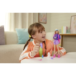 BARBIE FAMILY AND FRIENDS SET PAPUSA BARBIE MALIBU SI ACCESORII AVENTURI IN AER LIBER - Img 4