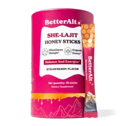 Better Alt She-lajit Honey Sticks, Pliculete De Shilajit Din Himalaya Si Extract De Shatavari Cu Aroma De Capsuni, 30 Pliculete - Img 2
