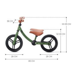 BICICLETA FARA PEDALE, KINDERKRAFT - 2WAY NEXT, PORTOCALIU, 12INCH, LIGHT GREEN - Img 5