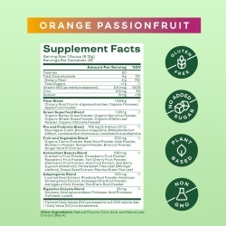 Bloom Greens & Superfoods, Amestec De Super-alimente Verzi Cu Aroma De Fructul Pasiunii Si Portocala, 141 G - Img 4