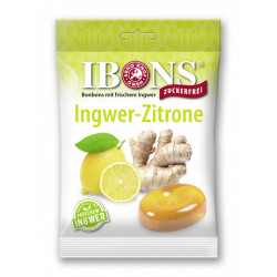 Bomboane cu ghimbir si lamaie fara zahar IBONS 75g