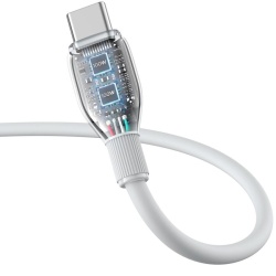 Cablu Baseus Pudding 100W, 1.2m, alb - Img 5