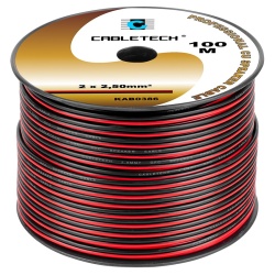 CABLU DIFUZOR CUPRU 2X2.50MM ROSU/NEGRU 100M - Img 2
