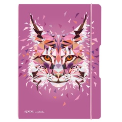 CAIET MY.BOOK FLEX A4 2X40F VELIN MOTIV WILD ANIMALS LYNX