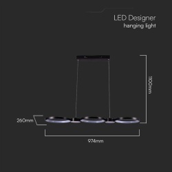 CANDELABRU LED 38W 4000K 95X100CM - NEGRU - Img 3