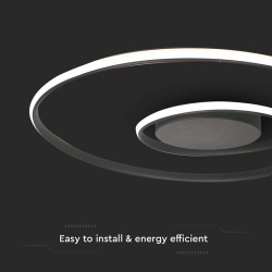 CANDELABRU LED DIMABIL 48W 4000K 62X62X10CM - NEGRU - Img 4