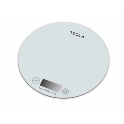Cantar de bucatarie Tesla KS200W, 5kg, ecran LCDFunctie Tara, Sticla, Alb - Img 2