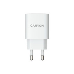 Canyon, Wall charger with 1*USB, QC3.0 18W, Input: 100V-240V, Output: DC 5V/3A,9V/2A,12V/1.5A, Eu plug, OCP/OVP/OTP/SCP, CE, RoHS ,ERP. Size: 80.17*41.23*28.68mm, 50g, White