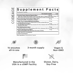 Codeage Fermented Digestive Enzymes With Probiotics & Prebiotics, Enzime Digestive Cu Probiotice Si Prebiotice Pentru Sustinerea Digestiei, 90 Cps - Img 4