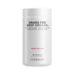 Codeage Grass-fed Beef Organs, Supliment Premium Cu Organe De Vite Hranite Cu Iarba, 180 Cps