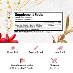 Codeage Immuno Bovine Colostrum, Colostru Bovin Bogat In Imunoglobuline, 180 Cps - Img 4
