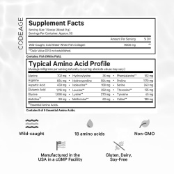 Codeage Wild-caught Marine Hydrolyzed Collagen Peptides Powder Type I And Iii, Colagen Marin Din Pesti Salbatici Tip I Si Iii, 450 G - Img 4
