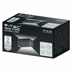 CORP ILUMINAT PERETE IP65 24W 3000K - NEGRU - Img 4