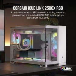CR Case iCUE 2500X RGB Micro ATX White - Img 11