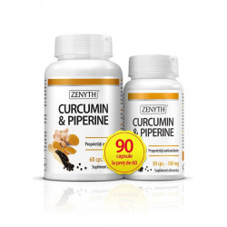 CURCUMIN & PIPERINE 90CPS LA PRET DE 60CPS