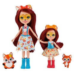 ENCHANTIMALS SET PAPUSI SURORI SI ANIMALUTELE LOR FELICITY FOX SI FLICK SI FEANA FOX SI MIXTE - Img 4
