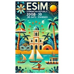 eSIM Dominican Republic 20GB 30Days Standard