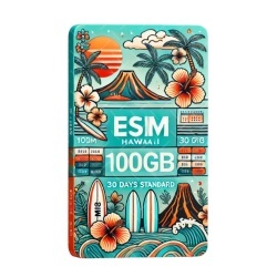 eSIM Hawaii, 100GB, 30 Days, Standard