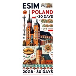 eSIM Poland, 20GB, 30 Days, Standard