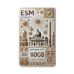 eSIM Vatican City, 100GB, 30 Days, Standard