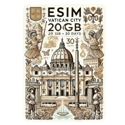 eSIM Vatican City, 20GB, 30 Days, Standard