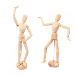 Figurina corp uman cu articulatii mobile, pe suport vertical, pentru pictura, desen - Img 2