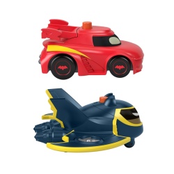 FISHER PRICE BATWHEELS SET 2 MASINUTE CU LUMINI REDBIRD SI BATWING SCARA 1:55 - Img 8
