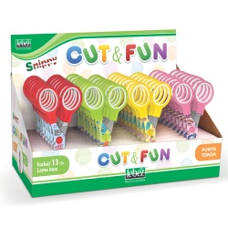 Foarfeca Cut & Fun, 13 cm si desene fantasy pe lama (32 buc/display) - Img 1